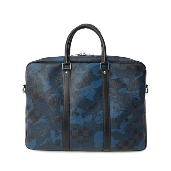 Louis Vuitton Cobalt Document PDV PM Bag Business Voyage Blue Porte - Picture 1 of 8